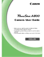 Canon PowerShot A800 User Manual предпросмотр