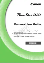 Canon PowerShot D20 User Manual предпросмотр