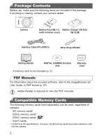 Предварительный просмотр 2 страницы Canon POWERSHOT ELPH 110HS User Manual