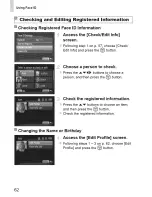 Предварительный просмотр 62 страницы Canon POWERSHOT ELPH 110HS User Manual