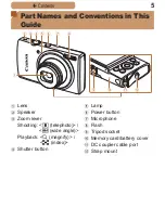 Предварительный просмотр 5 страницы Canon PowerShot ELPH 150 IS User Manual