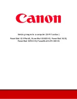 Предварительный просмотр 1 страницы Canon PowerShot Elph 340 HS IXUS 265 HS Manual