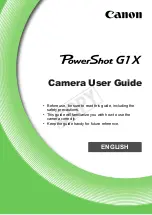 Предварительный просмотр 1 страницы Canon PowerShot G1 X User Manual