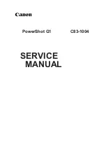 Preview for 3 page of Canon PowerShot G1 Service Manual