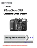 Предварительный просмотр 1 страницы Canon PowerShot G10 - Digital Camera - Compact User Manual