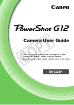 Preview for 1 page of Canon PowerShot G12 User Manual