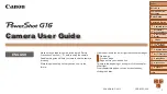 Preview for 1 page of Canon PowerShot G16 User Manual