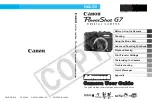 Предварительный просмотр 1 страницы Canon PowerShot G7 User Guide Advanced User Manual