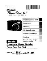 Предварительный просмотр 1 страницы Canon PowerShot G7 User Manual