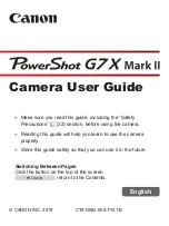 Предварительный просмотр 1 страницы Canon PowerShot G7X Mark II User Manual