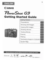 Preview for 1 page of Canon PowerShot G9 Getting Started Manual