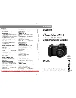 Предварительный просмотр 1 страницы Canon POWERSHOT PRO 1 User Manual