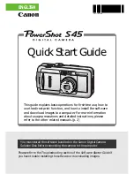 Canon PowerShot S45 Quick Start Manual предпросмотр