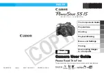 Preview for 1 page of Canon PowerShot S5 IS User Manual