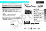 Canon PowerShot S80 User Guide Basic User Manual предпросмотр