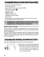 Preview for 10 page of Canon PowerShot S95 Getting Started