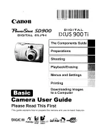 Preview for 1 page of Canon PowerShot SD900 User Manual