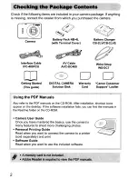 Предварительный просмотр 2 страницы Canon PowerShot SD940IS Digital Elph Getting Started