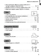 Предварительный просмотр 5 страницы Canon Powershot SD970 IS Digital Elph User Manual