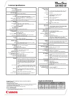 Предварительный просмотр 2 страницы Canon Powershot SX150 IS Technical Specifications