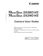 Предварительный просмотр 1 страницы Canon POWERSHOT SX240 HS User Manual