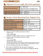 Предварительный просмотр 240 страницы Canon PowerShot SX410 IS User Manual