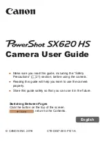 Предварительный просмотр 1 страницы Canon PowerShot SX620 HS User Manual