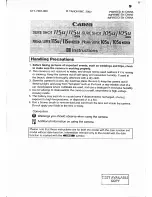 Canon Prima Super 105U Instructions Manual предпросмотр