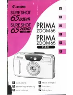 Предварительный просмотр 1 страницы Canon Prima Zoom 65 Instructions Manual