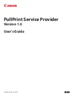 Canon Pull Print Service Provider Version 1.0 SE-IE-1359-V2 User Manual preview