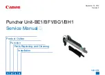 Предварительный просмотр 1 страницы Canon Puncher Unit-BE1 Service Manual