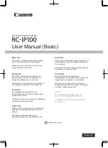 Canon RC-IP100 User Manual preview