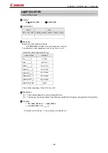 Preview for 56 page of Canon REALiS SX6000 Pro AV User Commands