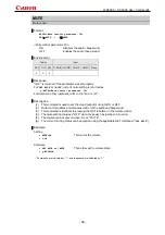 Preview for 61 page of Canon REALiS SX6000 Pro AV User Commands