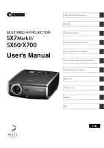 Preview for 1 page of Canon REALiS SX7 Mark II D User Manual