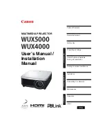 Preview for 1 page of Canon REALiS WUX4000 D User Manual