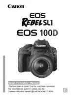 Preview for 1 page of Canon Rebel SL 1 EOS 100D Instruction Manual