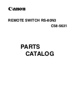 Предварительный просмотр 1 страницы Canon REMOTE SWITCH RS-80N3 Parts Catalog