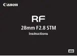 Canon RF 28mm F2.8 STM Instructions Manual предпросмотр