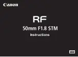 Предварительный просмотр 1 страницы Canon RF 50mm F1.8 STM Instructions Manual