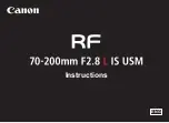 Canon RF 70-200mm Instructions Manual preview