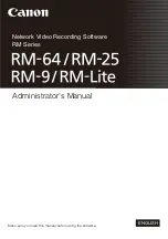 Предварительный просмотр 1 страницы Canon RM-25 Administrator'S Manual