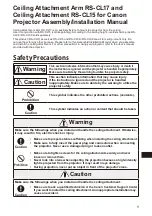 Preview for 3 page of Canon RS-CL17 Assembly & Installation Manual