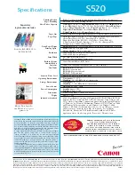 Предварительный просмотр 6 страницы Canon S520 Brochure & Specs