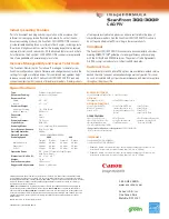 Предварительный просмотр 2 страницы Canon ScanFront 300 Specification