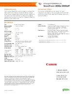 Preview for 2 page of Canon ScanFront 300e Specifications