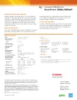 Preview for 2 page of Canon ScanFront 300eP Specifications