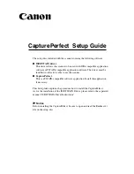 Preview for 1 page of Canon Scanner User Manual