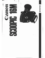 Canon SCOOPIC 16M Instructions Manual preview