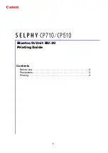 Preview for 1 page of Canon SELPHY BU-20 Printing Manual